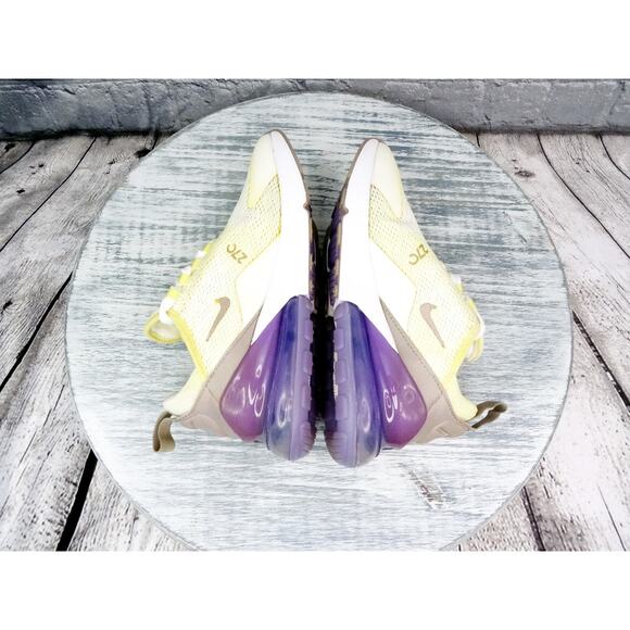 Nike Air Max 270 Sail Space Purple Women 6 Used No Box - Picture 6 of 10